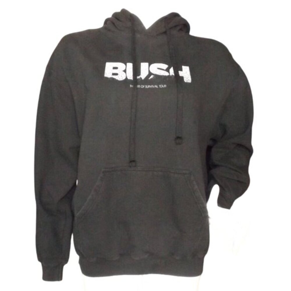 BUSH Hoodie/Sweatshirt, L, Art of Survival Tour, Faded Black Pullover, 2 sides